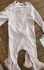 Baby Girl 3-6 Months Cloud Island 2 Piece Sleep N Play Outfits Pink Double...