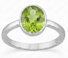 4.25 Carat Natural Peridot Gemstone 925 Sterl...