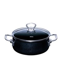 Riess Kasserolle Mit Glasdeckel Ø20Cm 2L Black Magic Emaille