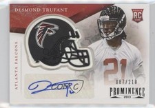 2013 Panini Prominence Rookie Helmet Signatures 87/210 Desmond Trufant Auto 1q9