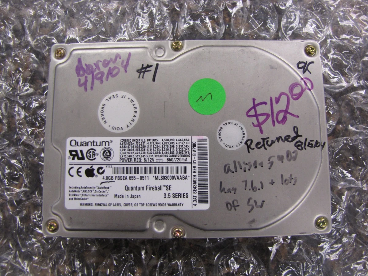 Quantum 4 GB Internal Hard Disk Drives for sale | eBay