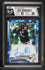 2021 Bowman Sapphire Edition Chrome Prospects Jose Rodriguez HGA 9 MINT Auto uk2