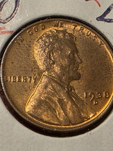 1938 D Lincoln  Penny Cent  BLAZER  RED BU /Significant  Value In Red (RD) COND