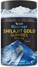 2 Pack, 120 Gummies Himalayan Shilajit GOLD Gummies Organic Potent 3000mg F Acid