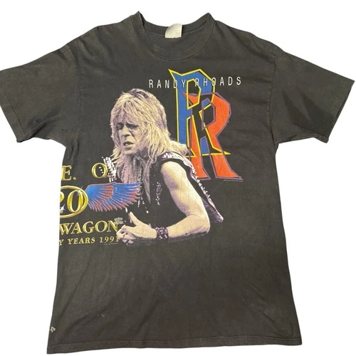 Randy Rhoads x REO Speedwagon x Public Enemy Cr 1990s vintage concert t-shirt, vintage, size XL, single stitch, B+ condition