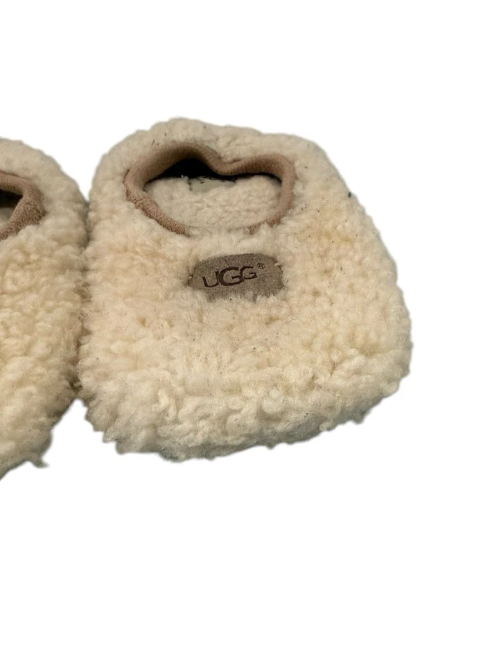 UGG женщин 1007721 слоновой кости натуральный береза балет овчины стриженный мех тапочки 5 - Изображение 3 из 4