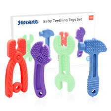 Baby Teether Original - Silicone Teething Toys for Babies, Tools Set Shape Tee
