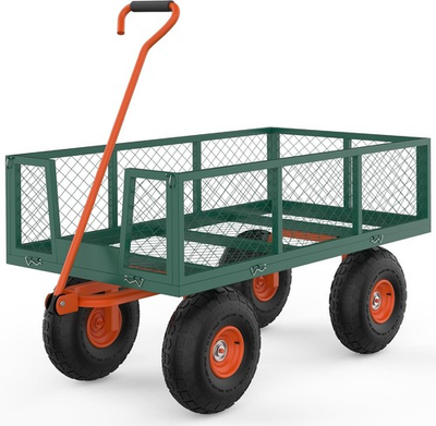#ad Heavy Duty Steel Garden Cart 900lbs Capacity with 10quot; Wheels amp; Removable Sides $88.87