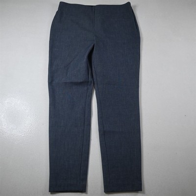 LOFT 12 Blue High Waist Skinny Side Zip Dress Womens Pants