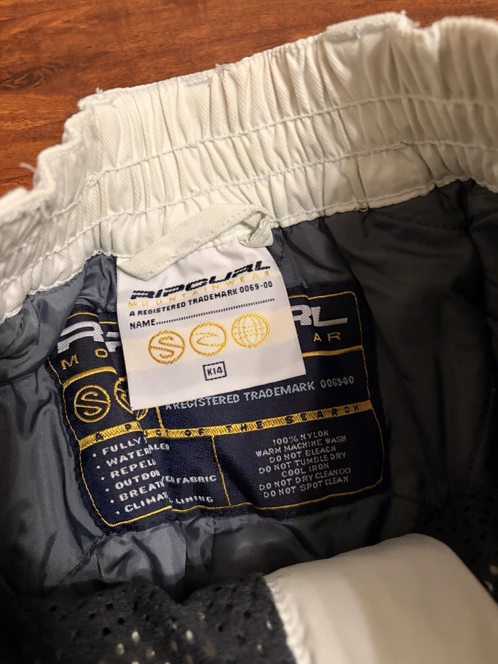 Rip Curl Mountainwear Schneehose Größe 14 Jahre Farbe weiß - Bild 4 von 4