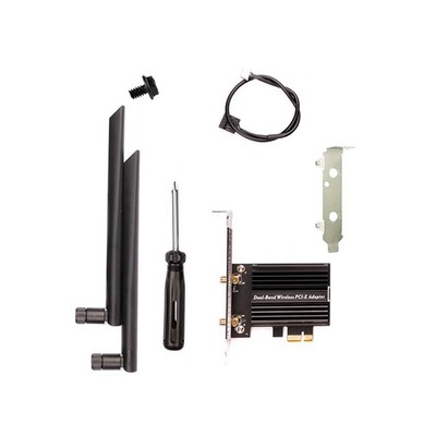 1X(1Set Wi-Fi 6E PCIe -Netzwerkkarte 5G/6Ghz WiFi-Adapter PC + Metall B9K2)4980