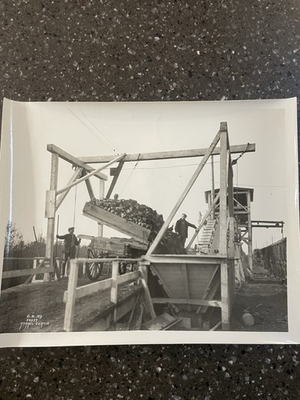 #ad Great Northern Utah Idaho Sugar Co. Dumping Field Wagon In Conveyor Nov 15 1928 $54.00