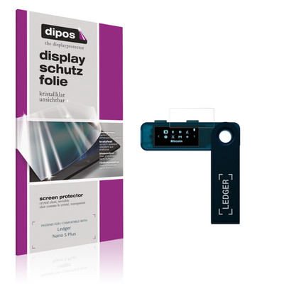 4x Schutzfolie klar für Ledger Nano S Plus Displayschutzfolie Folie Display