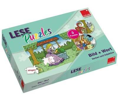 SCHUBI LesePuzzles Verben und Adjektive Bild + Wort Box Deutsch 2026
