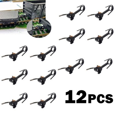 Evemodel 12pcs HO Scale Knuckle Couplers Hooks with Spring 20mm Railway Coupli3E