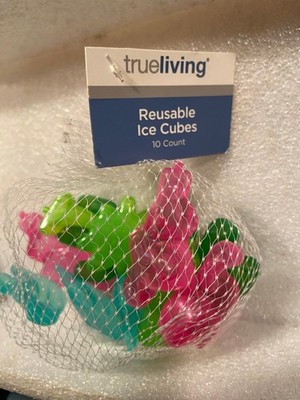 2 Packs True Living 10 Reusable Tropical (Flamingos, Fish) Ice Cubes NEW r2
