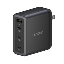 ELECOM 150W USB C GaN II Wall Charger Block, 4-Port Fast PD Charger, Ultra-Fast