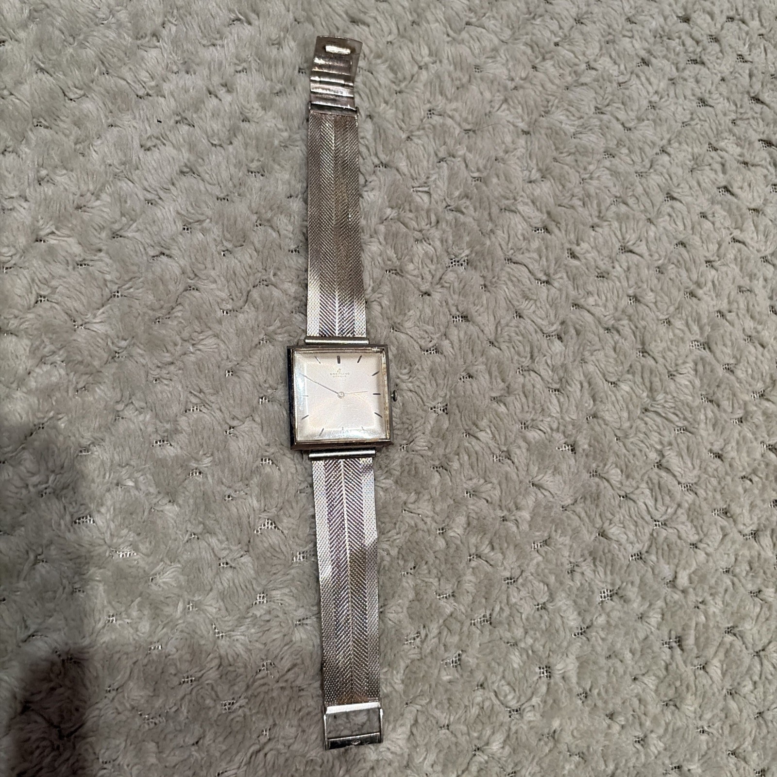 Breitling 18K  Watch Genève Original Dress White Vintage Bracelet Gold - vintagewatches.pk