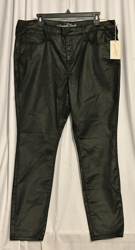New UNIVERSAL THREAD Womens Size 16 Black Faux Leather Pants NWT High Rise