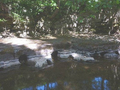 Foto 6x4 Lösungsmerkmale, Bollihope Burn Frosterley Der Brand ist unter c2017