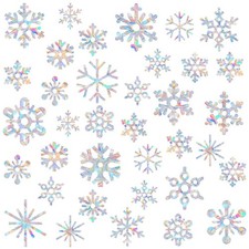 36 Piece Snowflake Anti-Collision Decals - Save Birds from Window Collisions,...