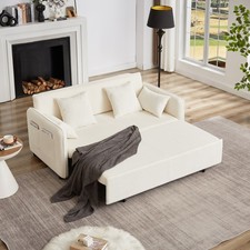 FX'' 66 Inch Sleeper Sofa Bed 3-in-1 Adjustable Sleeper with Pullout Bed 4 Pill