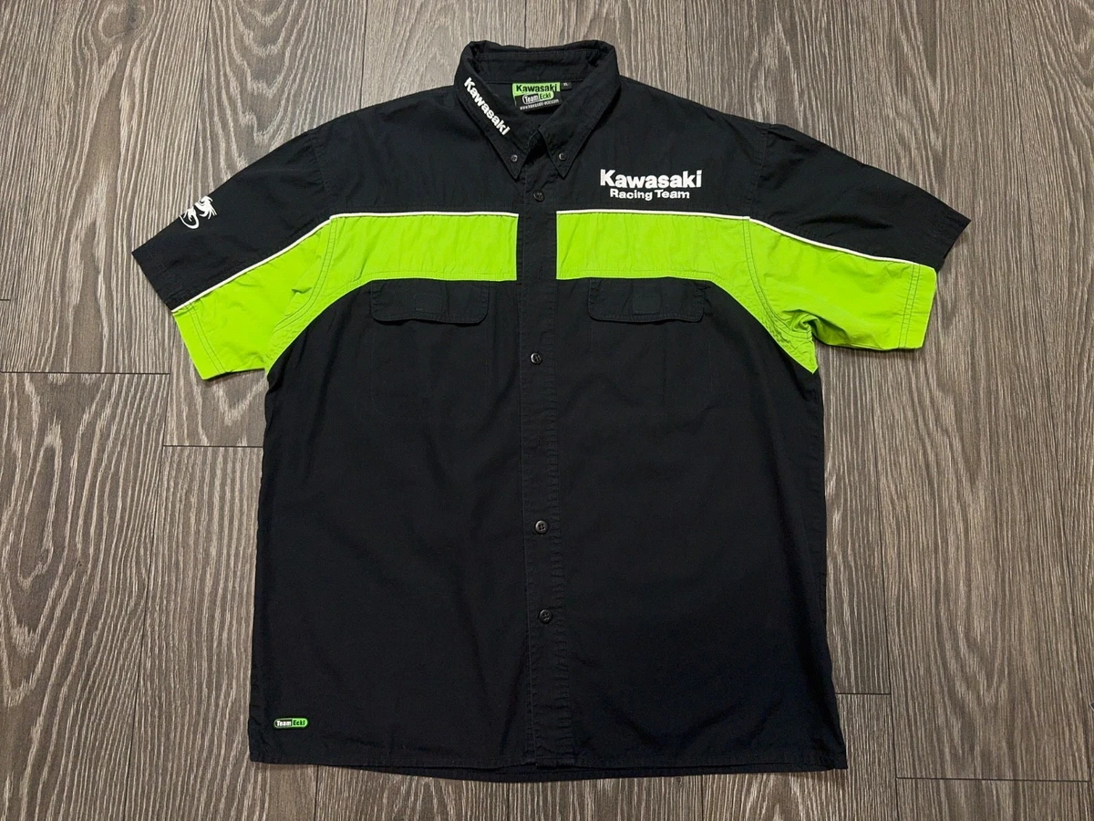 Kawasaki Short Sleeve Button-Up Casual Button-Down Shirts for Men