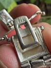 Sterling Silver 925 coral Mother of pearl panel bracelet Vintage jewelry — photo 5