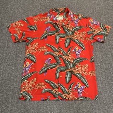 Camicia in rayon Paradise Found da uomo Jungle Bird Tom Selleck Magnum PI taglia S