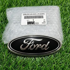 1999-2016 Ford 6 Black Chrome Front Grille Tailgate Emblem Oval Badge 1999-2016 Ford 6 Black Chrome Front Grille Tailgate Emblem Oval Badge