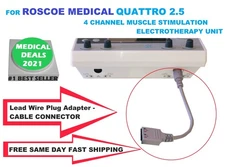 Grey CONNECTOR CABLE for Roscoe Medical ComboCare Electrotherapy Combo 1&2