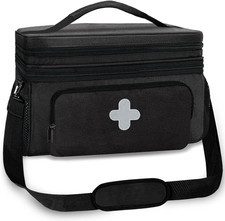 Medicine Storage Bag, Pill Bottle Organizer for Emergency, Medicine Box Empty wi