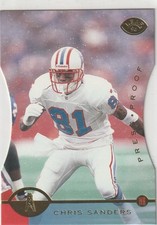 CHRIS SANDERS 1996 LEAF DIE CUT PRESS PROOF #121 OILERS & OHIO STATE