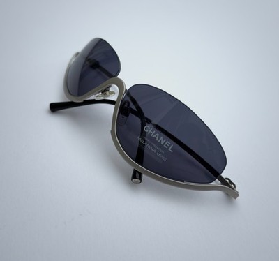 Rare Vintage Y2K CHANEL SPORT 4004 CC Side Logo Sunglasses Purple