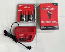 Brand New Milwaukee Tool 2562-20 M12 Fuel Stubby 3/8" Impact Wrench Kit (2)1.5ah