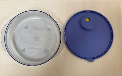 Tupperware 3703A-4 Microwaveable Vented Blue Lid Container -3 1/4 Cups/800ml