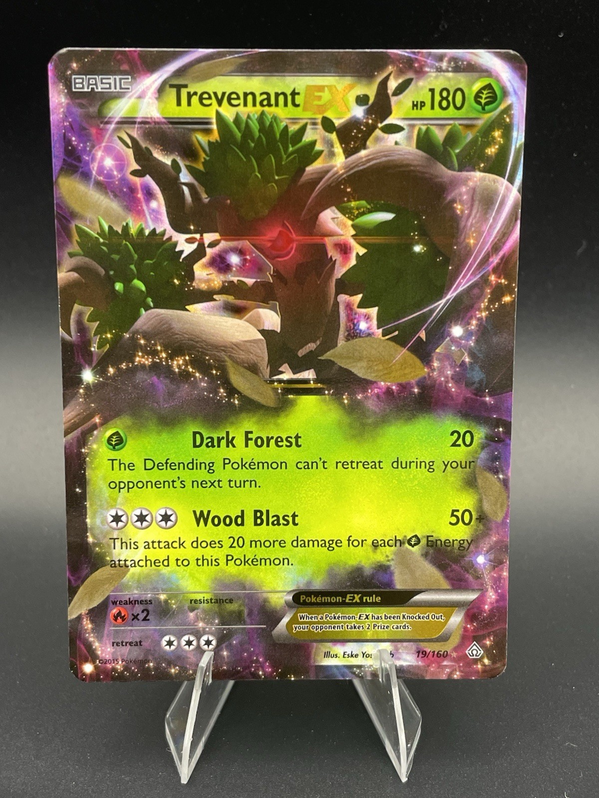 Pokemon TCG Trevenant EX 19/160 XY Primal Clash Ultra Rare LP