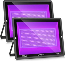 700W High Power UV LED Blacklight Floodlight XYCN 395nm Outdoor Stage Light 2x