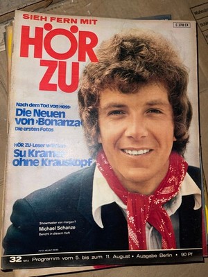Hörzu Zeitschrift 32/1972 (5. 11. Aug. 1972)   Bonanza nach Hoss  Tod   erste Fo