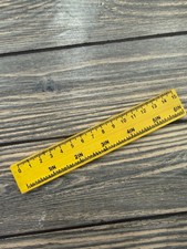 Yellow Wood 6-Inch Ruler For Kids Crafts  School Activities