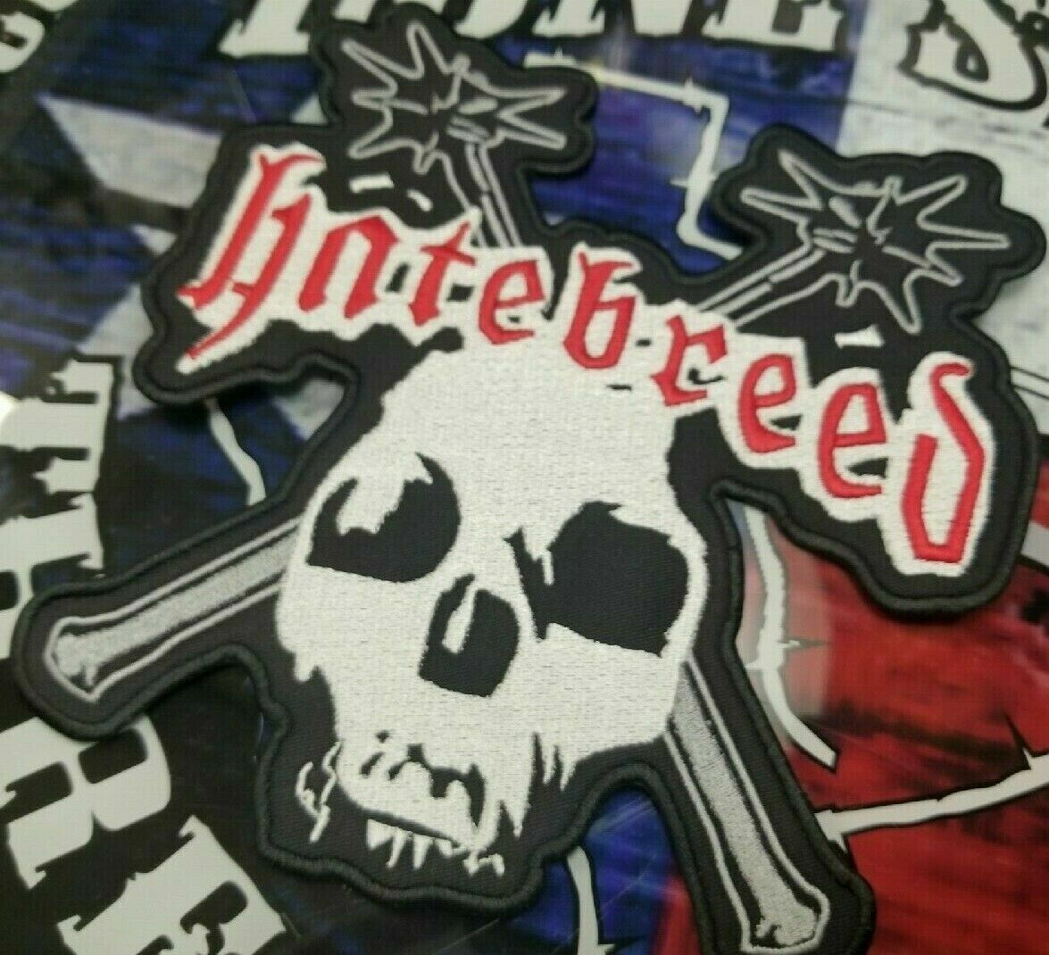 EMBROIDERED HATEBREED METALCORE BAND SKULL PATCH (Please Read Ad