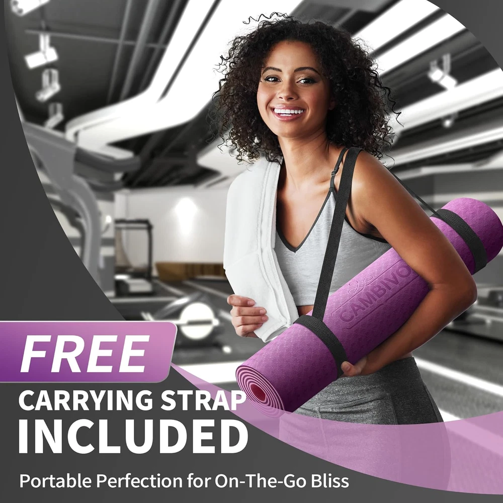 Extra Thick 1/3 1/4 2/5 Inch Non-Slip Yoga Mat for Women Men Kids