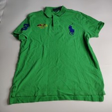 Polo Ralph Lauren SS Big Pony 3 Nautical Flag Yacht Club Mesh Polo Shirt