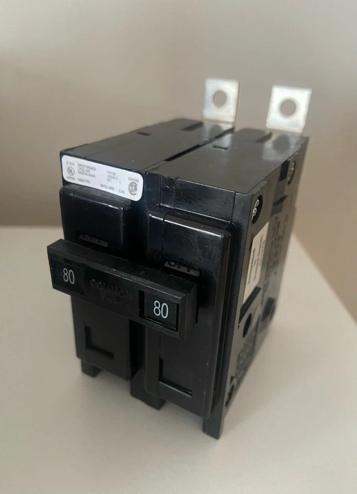 EATON BAB2080 CUTLER HAMMER DOUBLE 80AMP 240V BOLT ON CIRCUIT BREAKER