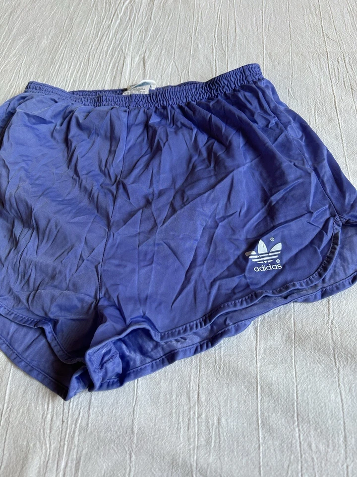 Pantalones Cortos para Correr ADIDAS Trifolio Nylon Años 70-80 Para Mujer Grandes Forrados Lila EE. UU. DE COLECCIÓN Foto 2 de 4