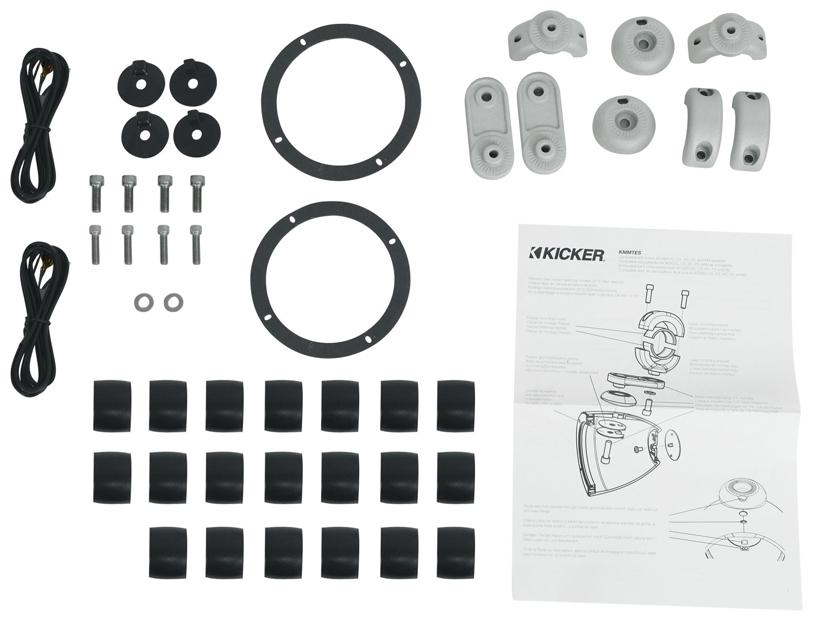 2 Kicker 40KMMTESW 4 корпуса Mini Marine White Tower Домашний динамик Bluetooth