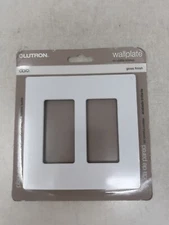 Lutron CW-2-WH Claro 2-gang Wall Plate - White