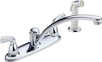 Delta Foundations B2410lf Two Handle Kitchen Faucet With Spray, Chrome, New, Fre on sale Delta Foundations B2410lf Two Handle Kitchen Faucet With Spray, Chrome, New, Fre on sale