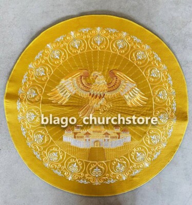 Flag Orthodox Church Eagle Symbol Yellow Eagle Cashmere 27.16''