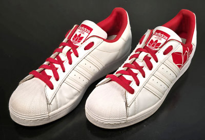 Adidas Superstar‎ Men\'s White/Red Size 10 Shop White Mens Superstar II Shoes – Shoebacca main image 2
